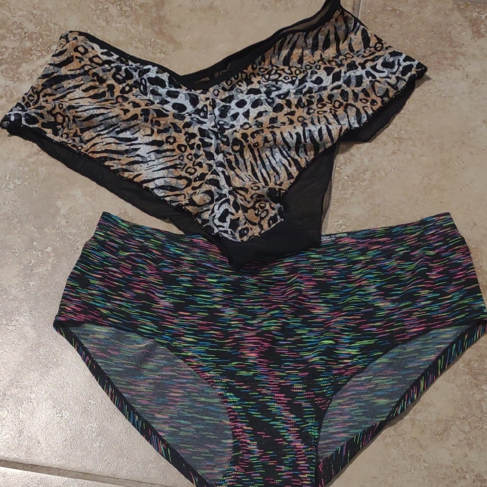 Size L- Stylish Women's Animal Print and Multicolor Panties Bundle